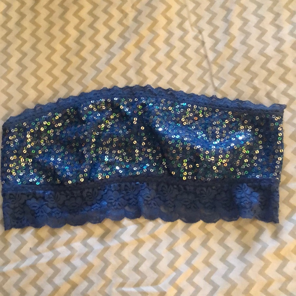 Victoria’s Secret pink sequin bandeau
